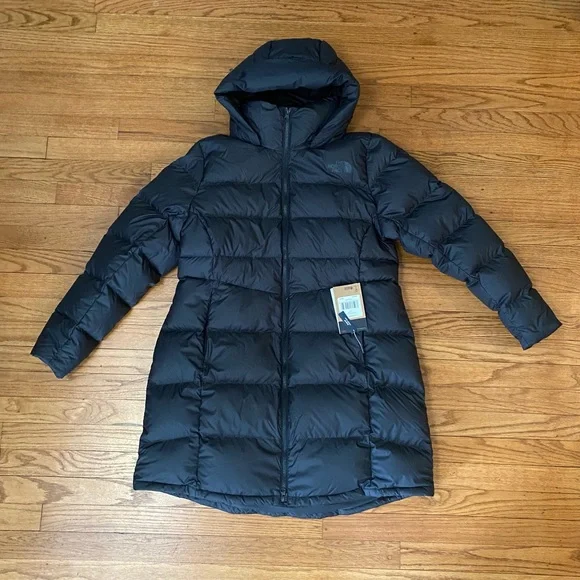 NEW The North Face Down Feather Metropolis Parka - Black - 1X Slim Fit - Picture 6 of 13